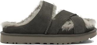 UGG Greenport Cross Strap Slide - Dames - Pantoffels - Bruin - 40 EU - Su&egrave;de - Schoenen