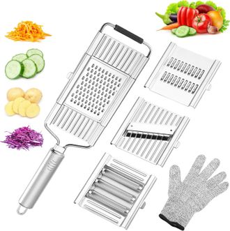 OEM Cortador De Verduras 4 En 1 Con Rallador - Rebanador De Cocina De Acero Inoxidable