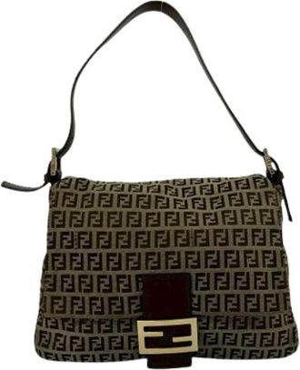 Fendi Pre-owned Shoulder Bags, female, Brown, Size: ONE SIZE Pre-owned Vintage Shoulder Bag