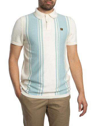 Fila Gebreid Poloshirt In Buddy Bowling-Stijl, Blauw