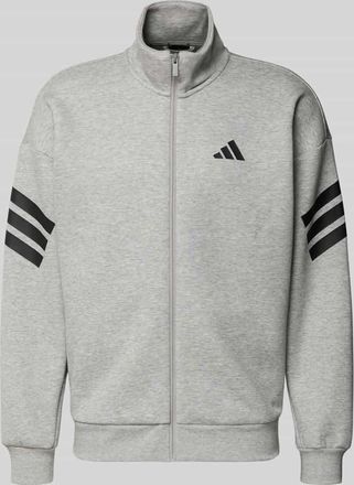 adidas Sweatjacke mit Reißverschluss in Mittelgrau, Größe XXL