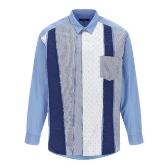 Comme Des Gar&ccedil;ons Heren, Overhemden, Blauw, Maat: L Katoen