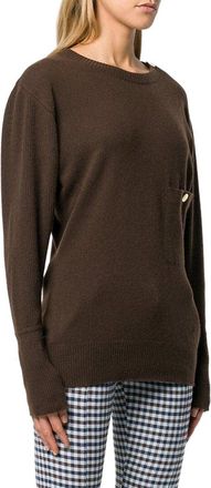Chanel 80S Brown Cashmere Oversized Sweater, Size Int; M (Authentic Pre-Loved)