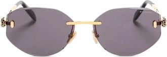 Bulgari Serpenti Forever Ovaal Montuur Zonnebril - Dames - Zonnebrillen - Geel - 58 MM - Accessoires