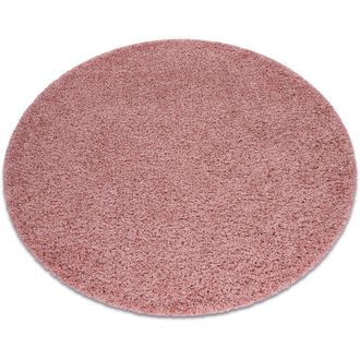 RugsX Rugsx - Alfombra Soffi Circulo Shaggy 5cm Rosado Pink Circulo 160 Cm
