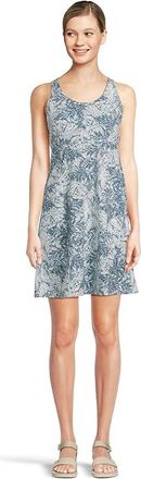 Royal Robbins Spotless Evolution Tank Top Dress Womens Dress Pacific Blue Fern Pt : 10, Elastane/Mesh/Polyester