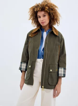 Barbour Womens Bedale tartan underside relaxed jacket