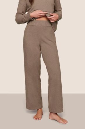Eberjey Recycled Boucle Pant In Deep Taupe