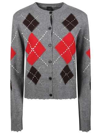 Pinko Cardiff Argyle Knitted Cardigan