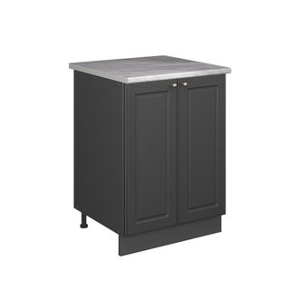 Vicco Mueble Bajo Para Fregadero Fame-line, Antracita-oro Landhaus/antracita, 60 Cm, Vicco