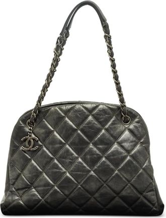 Chanel Borsa a spalla Just Mademoiselle trapuntata 2012 - Grigio