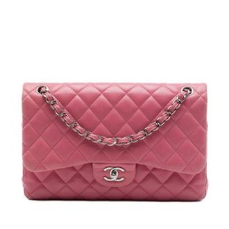 Chanel Pre-owned Classic Double Flap Shoulder Bag - Dames - Pre-owned - Roze - Maat: ONE Size Leer