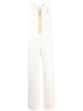 Cult Gaia Linnen jumpsuit - Wit