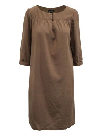 A.P.C. Abito midi con cintura - Marrone
