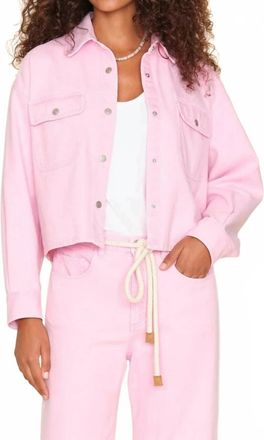 Xirena Leon Button Down Jacket In Petal Pink