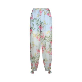 Liu Jo Floral Trousers - female - Liu Jo - Tapered Trousers - Multicolor - XS - Trousers