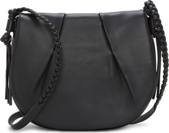 Vince Camuto Espen Leather Saddle Bag in Black at Nordstrom