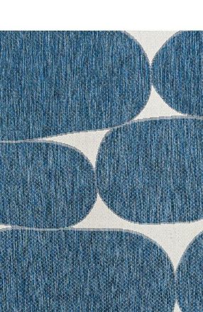 Jonathan Y Designs Rayna Modern Geometric Organic Shapes Indoor/Outdoor Area Rug in Navy/cream at Nordstrom, Size 8Ft 0In X 10Ft 0In