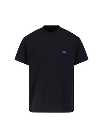 Jil Sander Black Crewneck Logo Cotton T-Shirt