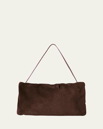 The Row Bourse XL Shoulder Bag in Suede
