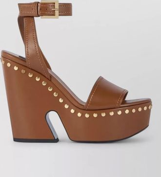 Givenchy leather platform sandals with studs