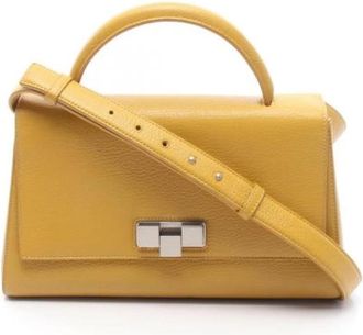 Bottega Veneta Pre-owned Vintage Handbag - Dames - Vintage Handtas - Geel - ONE Size - Leer - Vintage