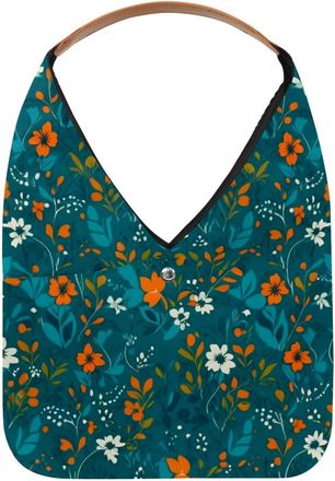 Generic Colorful Flowers Reusable Lightweight Grocery Bags - Foldable Into Compact Pouch, Washable & Sturdy, Multipurpose for Shopping and Travel