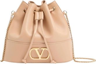 Valentino Garavani Mini VLogo Signature Tas - Dames - Schoudertassen - Roze - ONE Size - Leer - Tassen