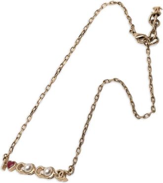 Chanel 2017 vergulde I Love You Coco halsketting met imitatieparel - Goud