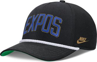 Nike Montreal Expos Rise Nike Mens MLB Adjustable Hat in Black | NB4508ZEMEX-D8K