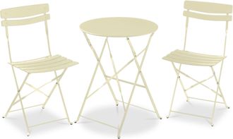 Best Choice Products 3-Piece Small Bistro Set, Folding Patio Furniture Set of 2 Chairs and Table
