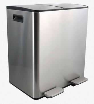 Spirella Spirella - Contenedor De Clasificaci&oacute;n Selectiva Aliya 40l (2x20l) Acero Metalizado
