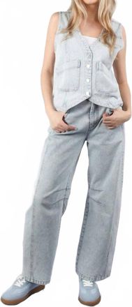 Very J High-Waisted Barrel Jeans In Light Wash