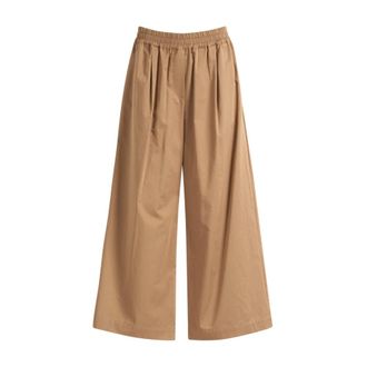 Max Mara Wide Trousers, female, Brown, Size: 2XS Wide Trousers