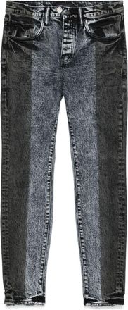 Purple colourblock jeans - Black