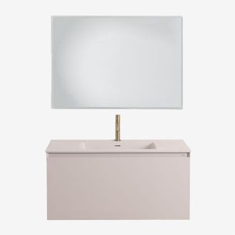 Sklum Conjunto De Mueble De Ba&ntilde;o En Madera Con Lavabo Integrado Macrae Sklum