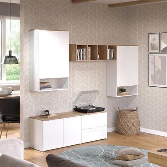 Vicco Conjunto De Sal&oacute;n Wido, Blanco/sonoma, 5 Partes