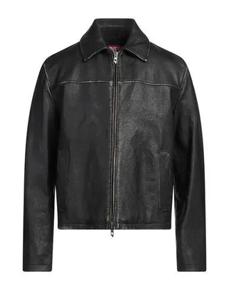 DIESEL フード付きブラウンレザージャケット　漆黒の衝撃さん専用 Amazon | [Diesel] (ディーゼル) メンズ ジャケット リブ レザー