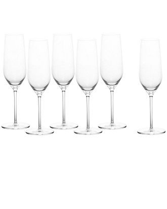 Zwiesel Glas Set Of 6 Forte 7.7Oz Champagne Flutes