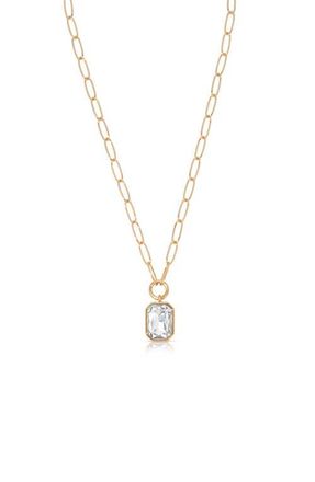 Ettika Deco Crystal Pendant Necklace in Gold at Nordstrom