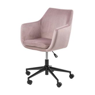 Selsey Selsey MARCELIO - Poltrona da ufficio / girevole - velour rosa chiaro - glamour