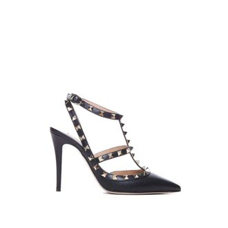 Valentino Garavani Black Calfskin Platform Womens Pumps