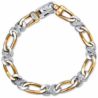 Pompeii3 Mens 14k Gold (31gram) or Platinum (50gram) 9mm Diamond Bracelet 8.5