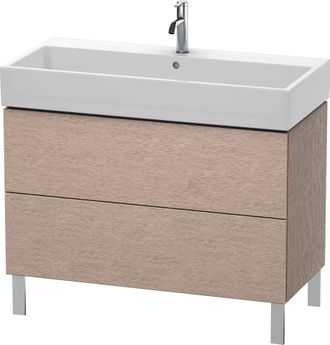 Duravit Unidad De Lavabo Duravit L-cube De Pie 98,4 X 45,9 Cm, 2 Extra&iacute;bles, Para Vero Air 235010, Color: Roble Cachemir Chapa De Madera Aut&eacute;ntica - Lc6778011