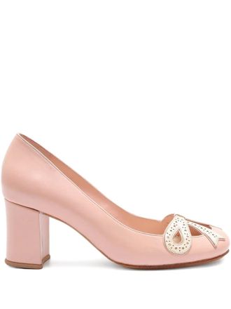 Sarah Chofakian Audrey bow pumps - Pink