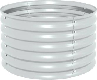 vidaXL Garden Raised Bed 80x80x44 cm Galvanised Steel Silver vidaXL