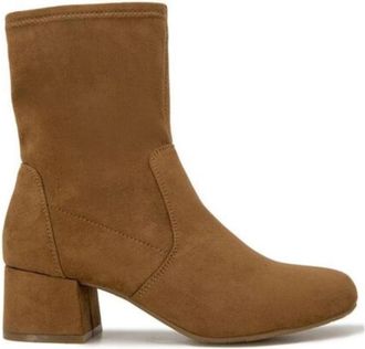 Kenneth Cole Reaction Road Stretch Women Brown Faux Suede Ankle Boot LION683