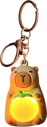 Generic Capybara Keychain Light-Up, Cute Cartoon Capybara Key Ring Charm, Adorable Animal Lighted Pendant Toy For Kids Boys Girls