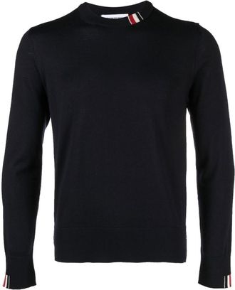 Thom Browne Navy Blue Wool Jumper