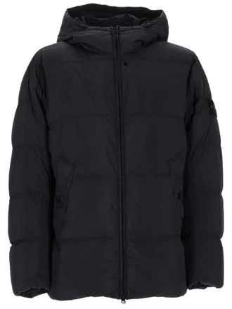 Stone Island Crinkle Reps Hooded Quilted Padded Down Jacket